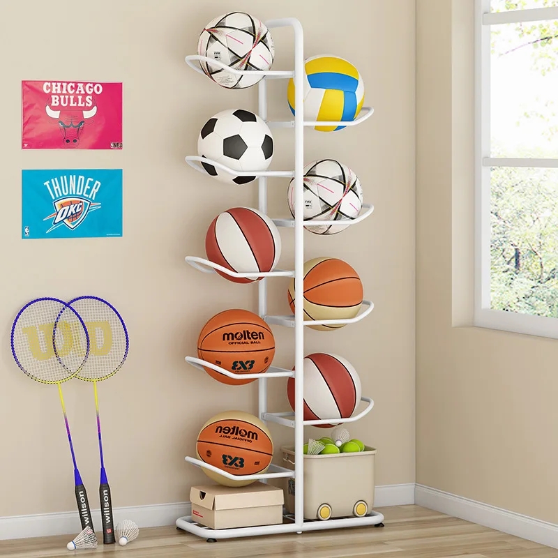 Table Tennis Hub - Basketball storage rack Household children's toys