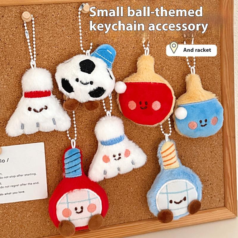 New Cute Cartoon Plush Ball De - огляд і ціна Table Tennis Keychain