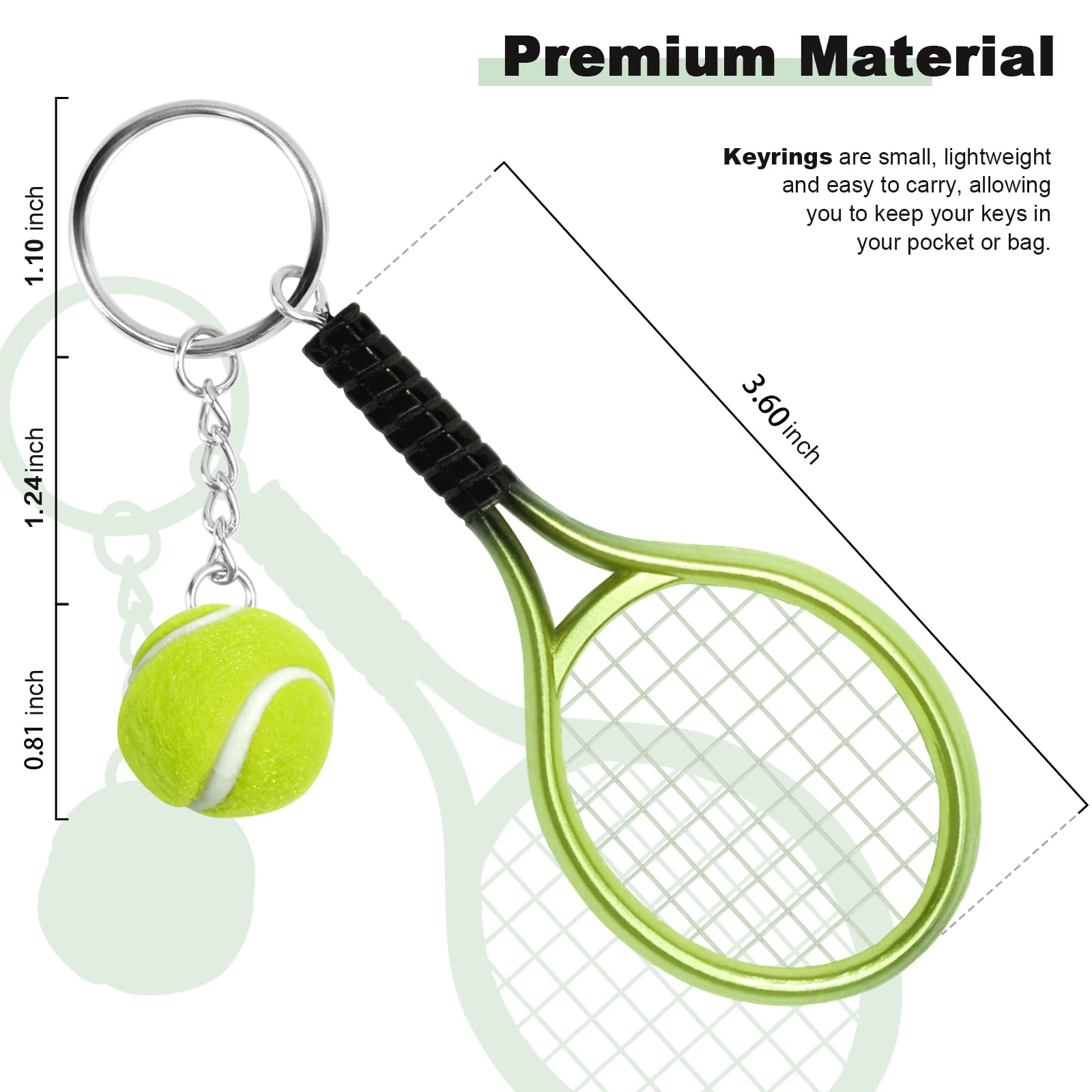 6Pcs Tennis Table Tennis Ping  - огляд і ціна Table Tennis Keychain